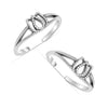 925 Sterling Silver Antique Adjustable Lotus Floral Toe Ring for Women