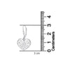 925 Sterling Silver Filigree Heart and Butterfly Floral Design Diamond-Cut Lightweight Leverback Drop Dangle Earrings for Women