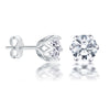 925 Sterling Silver Diamond like Brilliance Sparkling Cubic Zirconia Round Shape Stud Earrings for Women