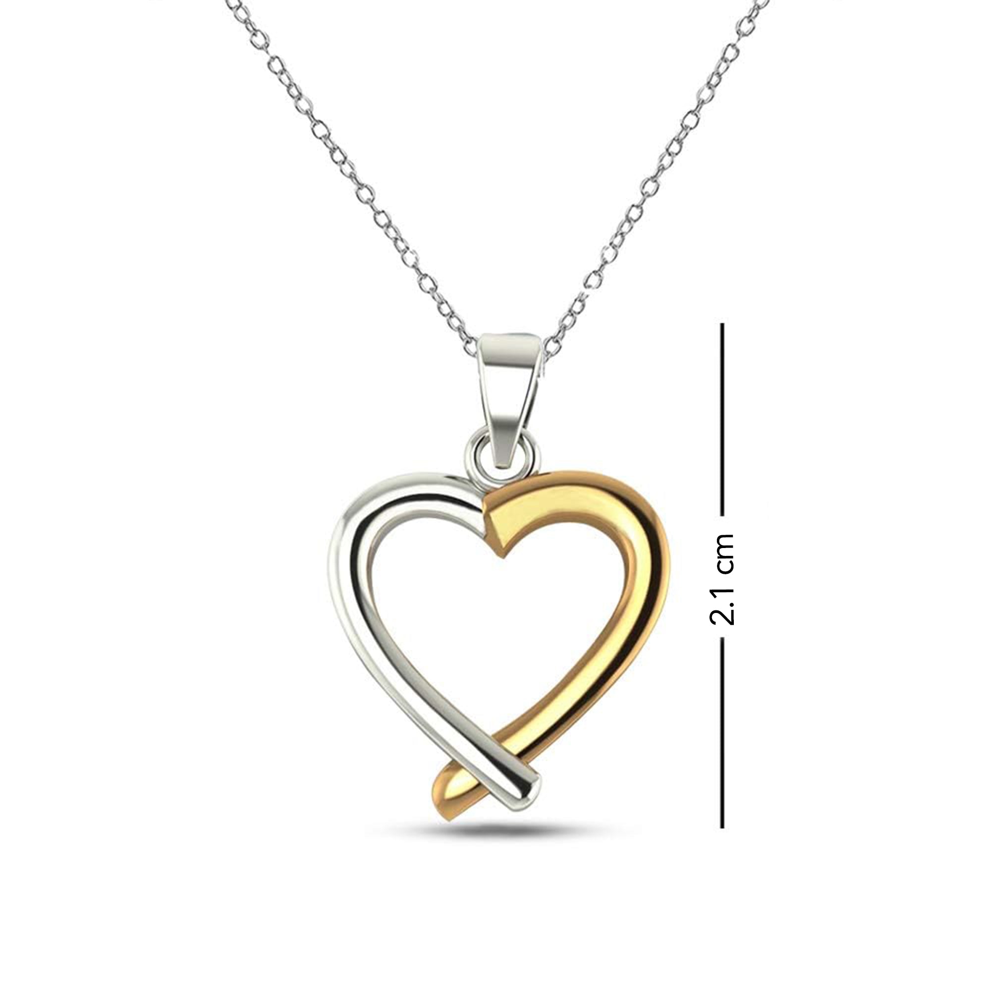 925 Sterling Silver Heart Pendant Necklace for Women Teen Girl