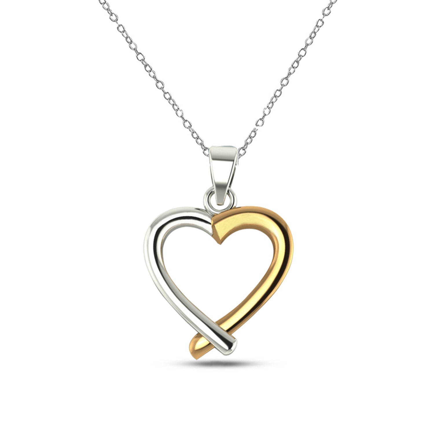 925 Sterling Silver Heart Pendant Necklace for Women Teen Girl