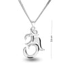 925 Sterling Silver Om Pendant Necklace for Men