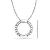 925 Sterling Silver SURVIVOR Open Circle Necklace for Teen Women