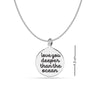 925 Sterling Silver Love you Deeper than the Ocean Quote Charms Necklace for Women Girls