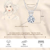 925 Sterling Silver Diamond like Brilliance Sparkling Cubic Zirconia Round Pendant Necklace for Women