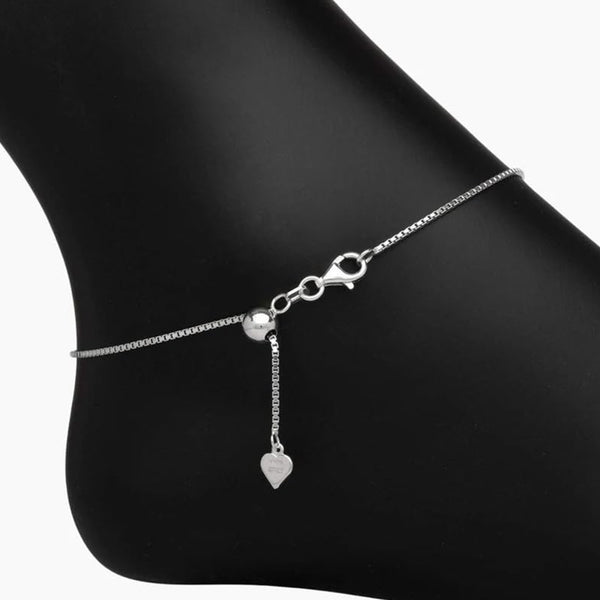 925 Sterling Silver Infinity Cubic Zirconia Charm Anklets for Women 1 Pc