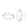 925 Sterling Silver Infinity Heart Open Adjustable Toe Rings for Women