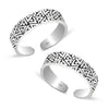 925 Sterling Silver 3D V-Design Hypoallergenic Adjustable Toe Ring for Women