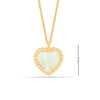 925 Sterling Silver 18K Gold-Plated Mother of Pearl Heart Pendant Necklace for Women Teen