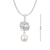 925 Sterling Silver Freshwater Pearl Love Knot Pendant Necklace for Women and Girls