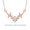 925 Sterling Silver Rose Gold Plated Dear Love Mangalsutra Necklace for Women