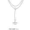 925 Sterling Silver Lariat Y Toggle Clasp Adjustable Necklace for Women