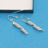 925 Sterling Silver Twist Glitter Light-Weight Drop Dangle Earrings for Women Teen