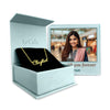 925 Sterling Silver Personalised Gold Plated Name Paperclip Chain Pendant Necklace with Personalised Photo & Message Box for Women