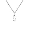 925 Sterling Silver 'S' Letter Pendant Necklace for Teen Women