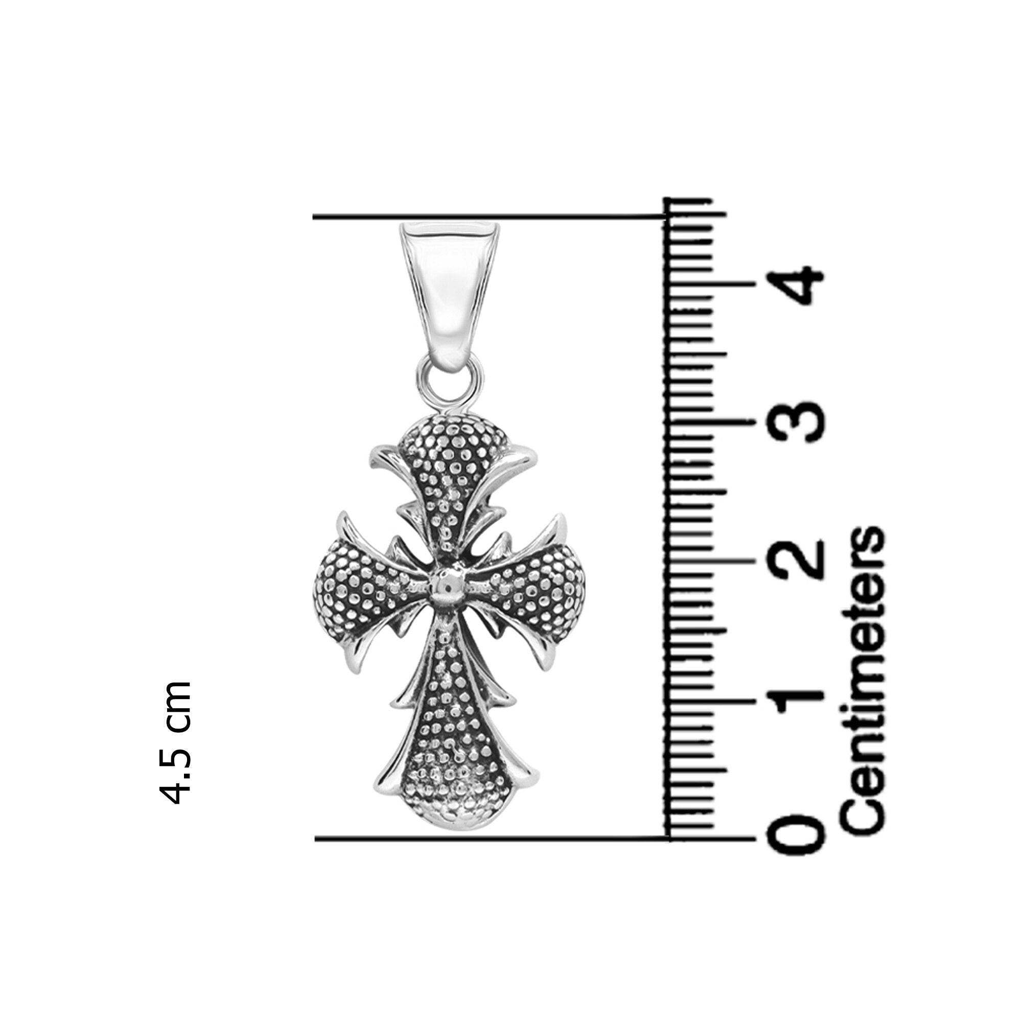 925 Sterling Silver Chunky Cross Pendant for Men and Boys