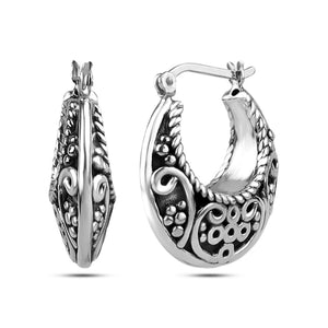 Thick Hoops Large  Silver  ANVCO