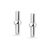 925 Steling Silver Lightweight Round T-Bar Stud Earrings for Women