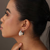 925 Sterling Silver Creole Puffy Plain Geometric Shaped Thick Puffed Click-Top Hoop Earrings for Women