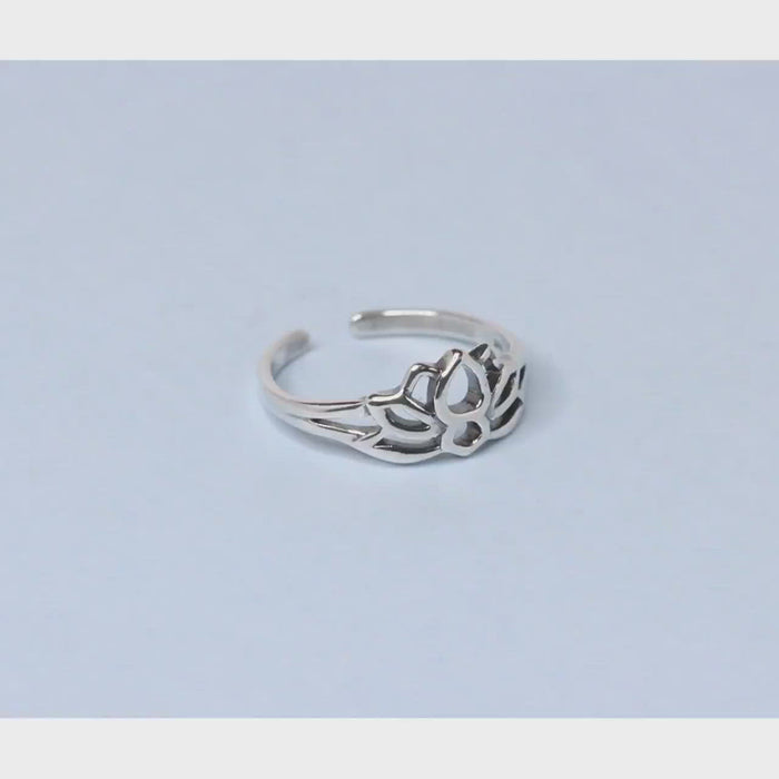 Lotus Flower Sterling Silver Toe Ring or Midi Ring Adjustable Toe Ring for  Woman Single or Pair - Etsy New Zealand